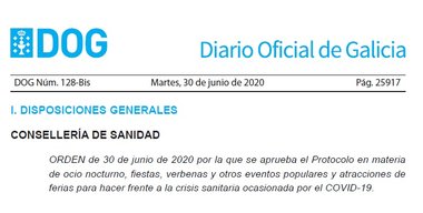 El DOG recoge las medidas para la reanudación de las actividades de los locales de ocio nocturno