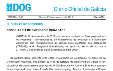Ayudas a microempresas afectadas por la covid-19 y al sector de la hostelería