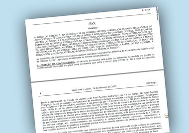 Ayudas del Plan de apoyo a la hostelería en el Ayuntamiento de Friol