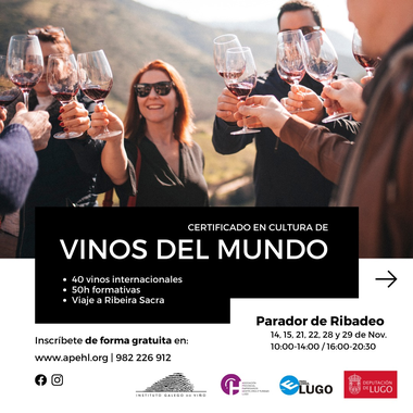 Abierto el plazo de inscripción para el Curso Certificado en Cultura de Vinos del Mundo