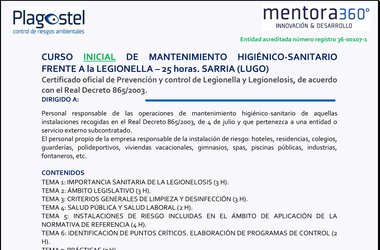 Cursos de mantenimiento higiénico-sanitario frente a la legionela en Sarria