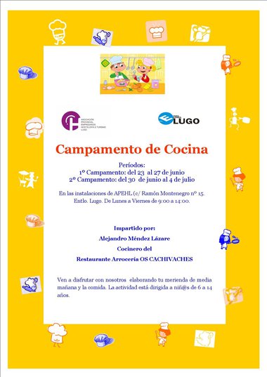 La Apehl impartirá dos campamentos de cocina este verano