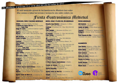Los hosteleros de Monforte se unen a la Feria Medieval este fin de semana