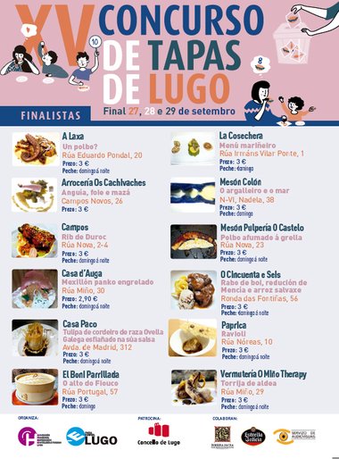 Encuentro del jurado del XV Concurso de Tapas de Lugo con la concejala de Turismo en la torre de la Mosquera
